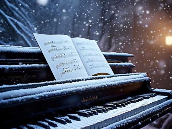 初雪钢琴曲，冬日浪漫旋律的诗意飘落